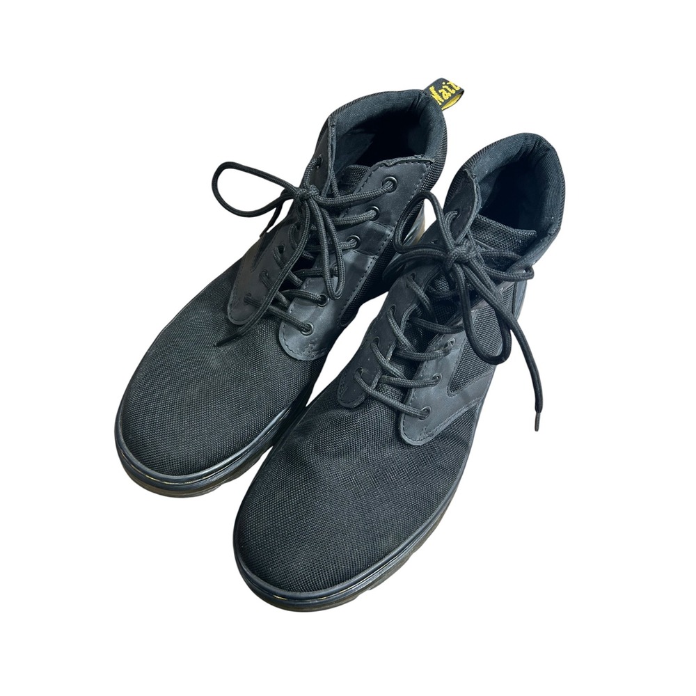 Dr Martens Bonny Tech Black Extra Tough Nylon Ajax Leather Boots Mens 11 W 12